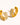 Lush 18K Gold Non-Tarnish CZ Pave Huggie Earrings close-up product view