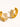 Lush 18K Gold Non-Tarnish CZ Pave Huggie Earrings close-up product view