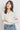 Vneck with Attached Front Button Long Sleeve Crop Top