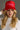 Red and pink merry trucker hat festive design