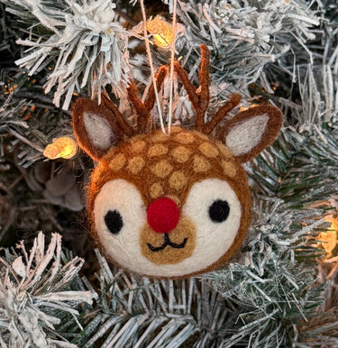 Handmade Rudolph Christmas ornament