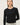 Pointelle 3/4 Sleeve Cardigan in black front view