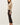 Side view of model wearing beige Ultra Soft Essential Basic Crewneck Button Up Cardigan