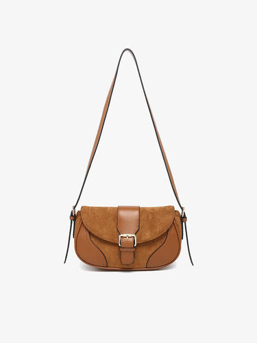 Duffy Contrast Suede Shoulder Bag