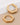 18K Gold Plated Waterproof Stainless Steel Hoop Earrings 7121 close-up showing the geometric hoop design
