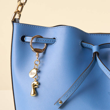 F bubble letter keychain
