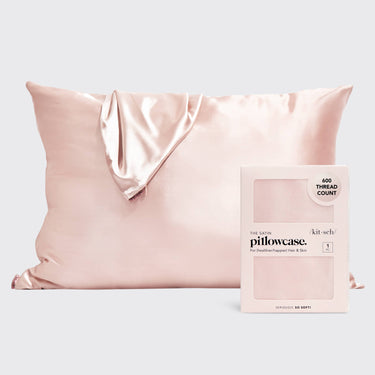 Blush satin pillowcase