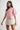 Textured Cable Knit Short Sleeve Sweater side view on model