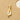 Gold Dipped Cz Stud Teardrop Earrings - Studs