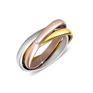 3 Realms Ring - Silver, Gold, Rose Gold and Crystal