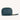 vegan wristlet makeup bag teal back view