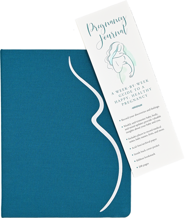 Pregnancy Journal blue cover and inside page