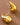18K Gold Plated Waterproof Stainless Steel Stud Earrings 7080 displayed vertically on a neutral background