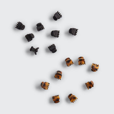Recycled Plastic Micro Classic Claw Clips 16pcSet-Blk & Tort Product Image