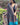 New Gray Modal Jamawar Scarf worn with teal outfit outdoors