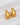 18K Gold Plated Waterproof Stainless Steel Stud Earrings 7080 close-up showing the gold finish