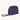 vegan wristlet makeup bag navy side view
