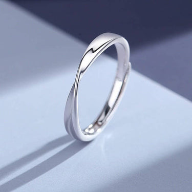 Mobius Strip Infinity Matching Ring in 925 Sterling Silver