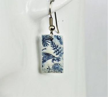 Handmade earrings, Half Butterfly garden, not on Amazon