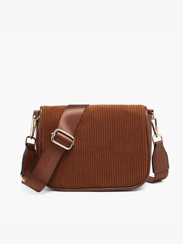Two-tone crossbody bag Serena brown