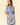 Floral Printed Split V-Neck Half Bell Sleeve Dress model wearing colorful floral dress with ruffles and half sleeves.