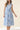 Floral Print Tie Waist Fit & Flare Midi Dress in blue floral print, full-length view