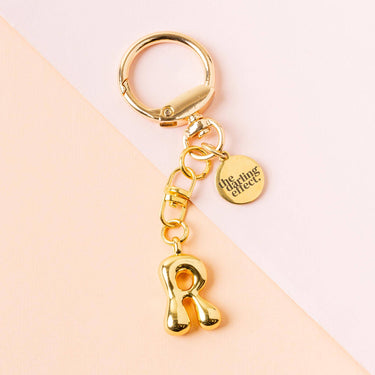 Bubble letter keychain bag charm R