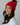 Red & Speckled Patterned Pom Hat