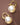 18K Gold PVD Plated Stainless Steel Pearl Drop Earrings 8036 displayed on a dark background
