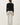 Pointelle 3/4 Sleeve Cardigan in black backview