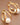 18K Gold PVD Plated Waterproof Stainless Steel Hoop Earrings 7193 displayed as a pair on a neutral background
