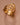 18K Gold Plated Waterproof Stainless Steel Wave Band Ring 7860 close-up highlighting the gold finish