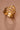 18K Gold Plated Waterproof Stainless Steel Wave Band Ring 7860 close-up highlighting the gold finish