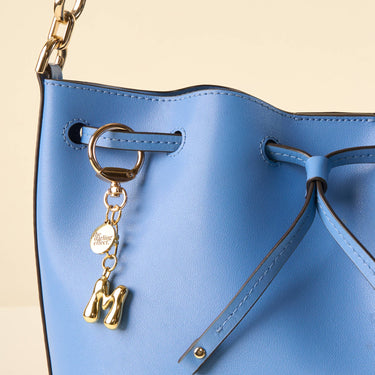 M bubble letter keychain