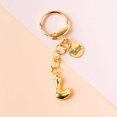 Bubble letter keychain bag charm L