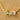 Gold Dipped Circle And Teardrop Cz Pendant Necklace - Green - Necklace