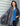 Black and Gray Modal Silk Jamawar Pashmina full-length view