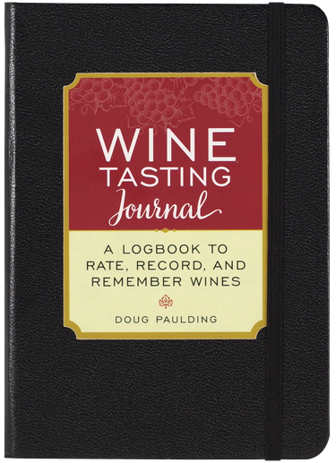 Wine Tasting Journal black cover with red label