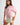 Textured Cable Knit Short Sleeve Sweater side view on model