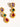 18K gold multi stone CZ drop earrings close-up