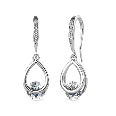Tristin Hook Earrings - Silver and Crystal
