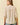Striped Puff Sleeve Pullover Top in beige back view