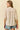Striped Puff Sleeve Pullover Top in beige back view