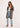 Patchwork Jacquard Open Front Hoodie Cardigan - Sweater Coat