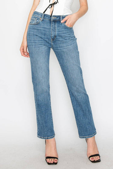 Tummy Control High Rise Slim Straight Jeans - 15 (31) - Jeans