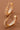 18K Gold Plated Stainless Steel Rhinestone Hoop Earrings 7983 angled product view highlighting the gold finish