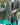 New Gray Modal Jamawar Scarf draped with teal outfit