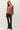 Full-length view of model wearing relaxed-fit cotton modal sweatshirt