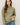 Wool Blend Ultra Soft Crewneck Classic Sweater in olive green seated view