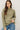 Wool Blend Ultra Soft Crewneck Classic Sweater in olive green seated view